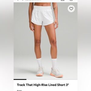 Lululemon track that high rise 3 inch shorts
